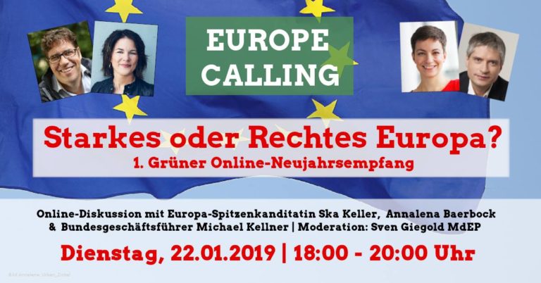 1. Grüner Online-Neujahrsempfang: „Starkes oder rechtes Europa?“