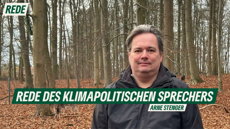 Rede des klimapolitisches Sprechers Arne Stenger