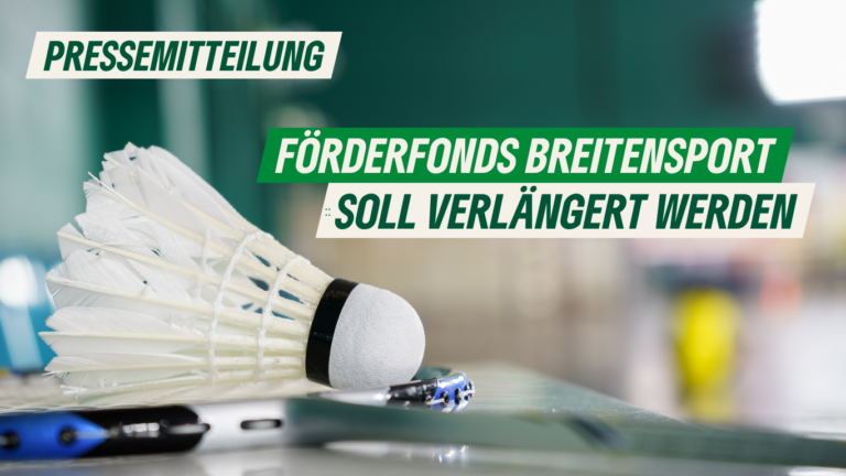 Pressemitteilung: Förderfonds Breitensport soll verlängert werden