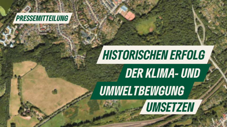 Pressemitteilung: Historischen Erfolg der Klima- und Umweltbewegung umsetzten