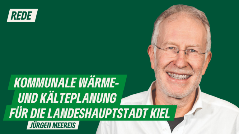 Rede zur Kommunalen Wärme- und Kälteplanung der Landeshauptstadt Kiel von Jürgen Meereis