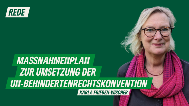 Rede zum Antrag „Maßnahmenplan zur Umsetzung der UN-Behindertenrechtskonvention für die Landeshauptstadt Kiel“ von Karla Frieben-Wischer