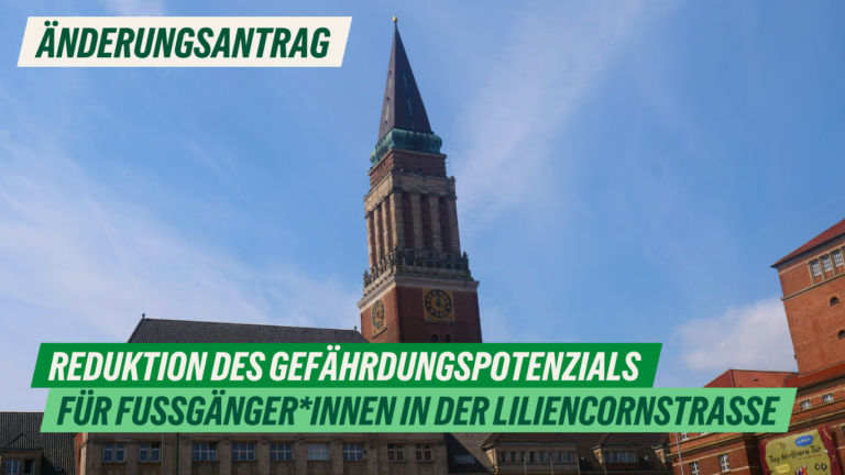 Änderungsantrag: Reduktion des Gefährdungspotentials für Fußgänger*innen in der Liliencornstraße