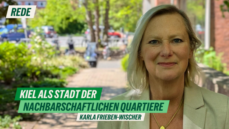 Rede zu „Kiel als Stadt der Nachbarschaftlichen Quartiere“ von Karla Frieben-Wischer