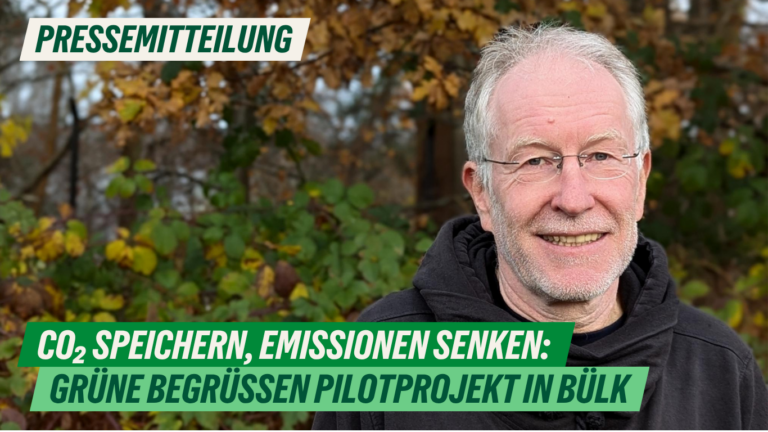 Presse: CO₂ speichern, Emissionen senken: Grüne begrüßen Pilotprojekt in Bülk