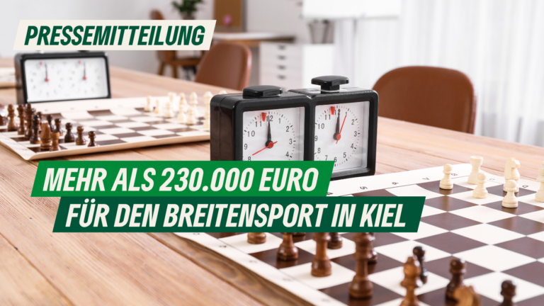 Pressemitteilung: Mehr als 230.000 Euro für den Breitensport in Kiel